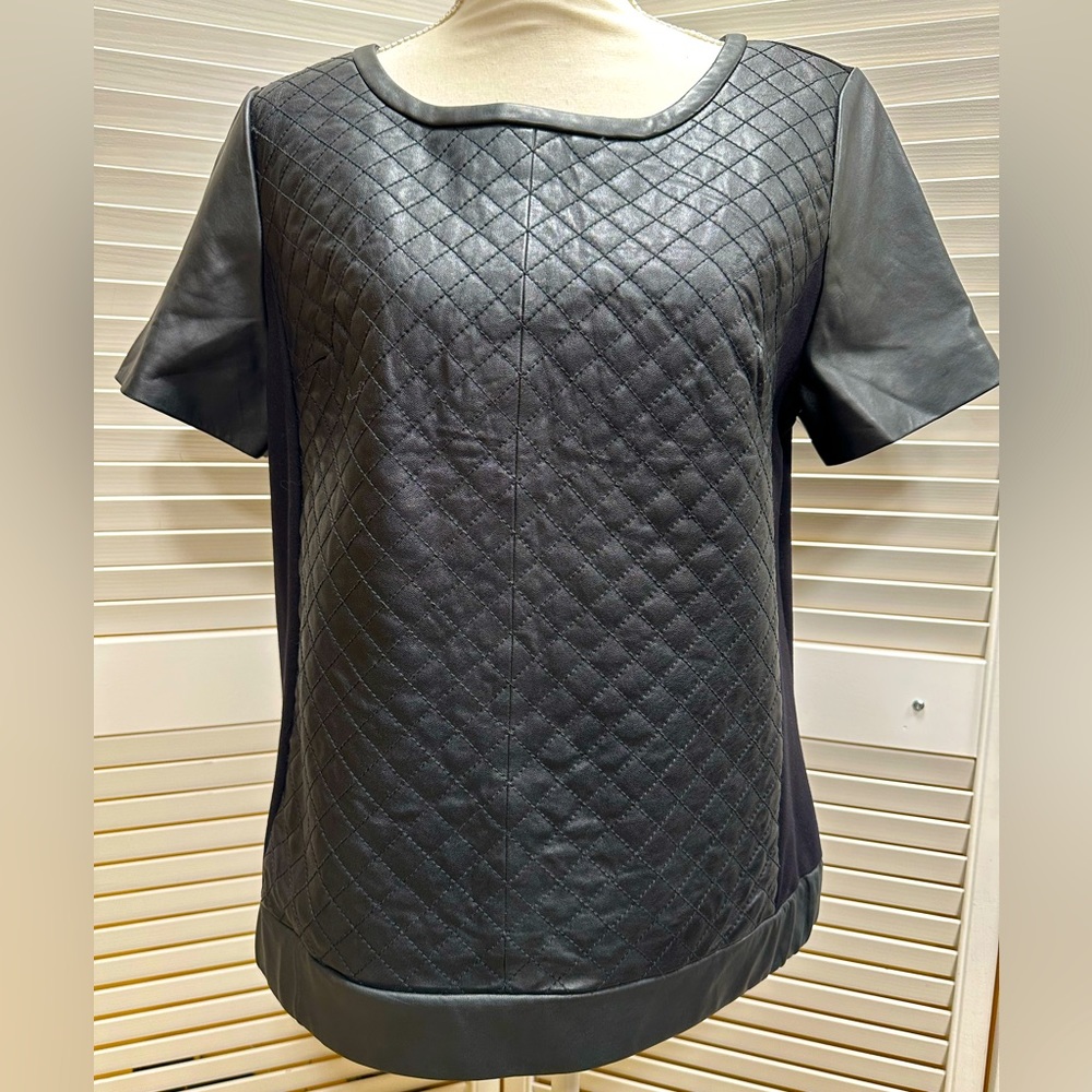 Halogen Quilted Leather Top Size Large